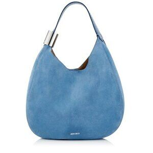 Stevie Stone Blue Suede And Snake Skin Elaphe Shoulder Bag